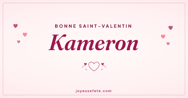 Image « Bonne Saint-Valentin Kameron » au format large