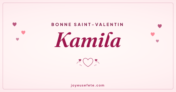 Image « Bonne Saint-Valentin Kamila » au format large