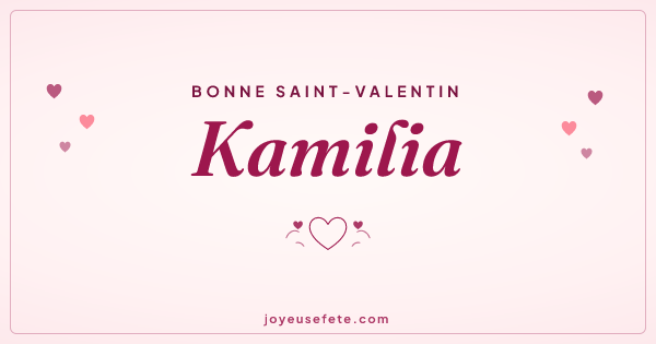 Image « Bonne Saint-Valentin Kamilia » au format large