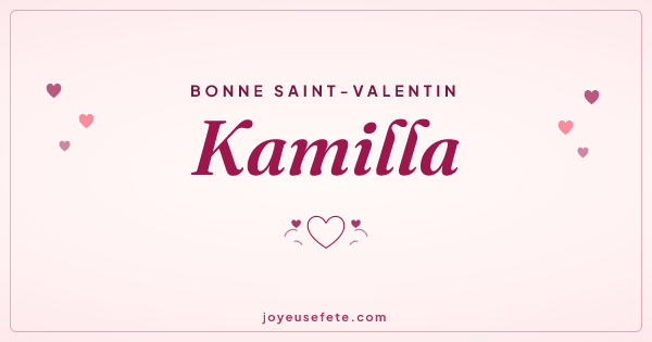 Image « Bonne Saint-Valentin Kamilla » au format large
