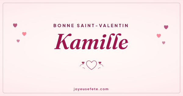 Image « Bonne Saint-Valentin Kamille » au format large