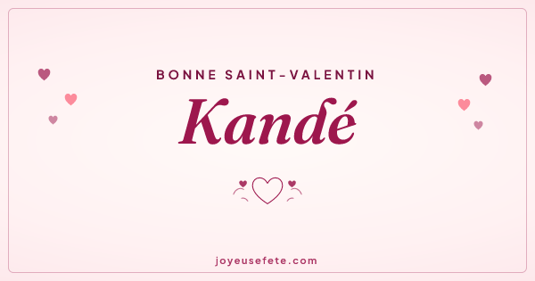 Image « Bonne Saint-Valentin Kandé » au format large