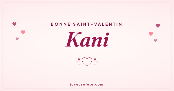 Image « Bonne Saint-Valentin Kani » au format large