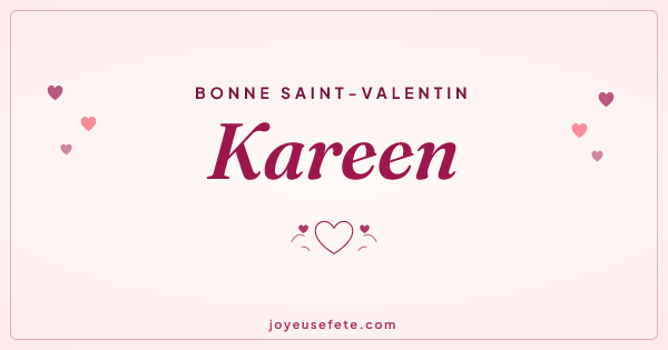 Image « Bonne Saint-Valentin Kareen » au format large