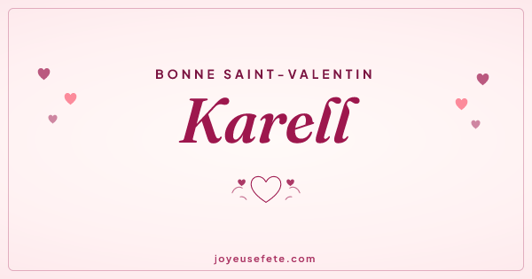 Image « Bonne Saint-Valentin Karell » au format large