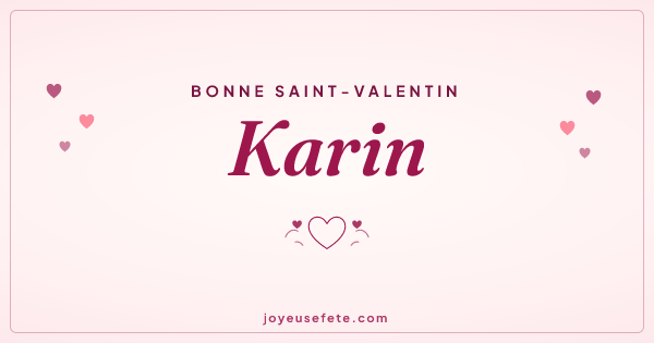 Image « Bonne Saint-Valentin Karin » au format large