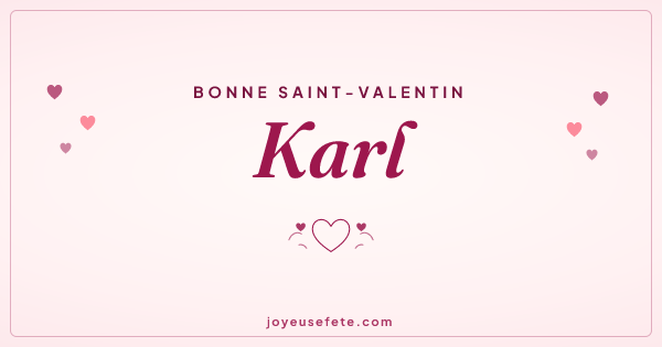 Image « Bonne Saint-Valentin Karl » au format large