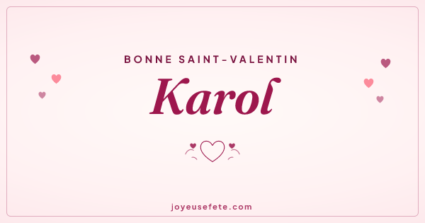 Image « Bonne Saint-Valentin Karol » au format large