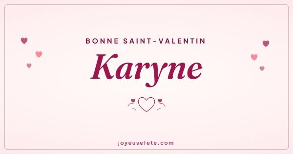 Image « Bonne Saint-Valentin Karyne » au format large