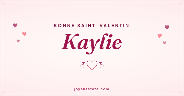 Image « Bonne Saint-Valentin Kaylie » au format large