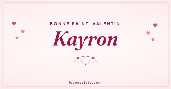 Image « Bonne Saint-Valentin Kayron » au format large