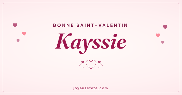 Image « Bonne Saint-Valentin Kayssie » au format large