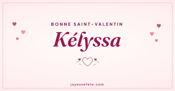 Image « Bonne Saint-Valentin Kélyssa » au format large
