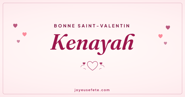 Image « Bonne Saint-Valentin Kenayah » au format large