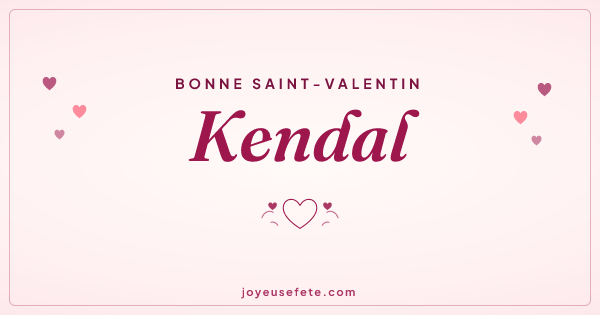 Image « Bonne Saint-Valentin Kendal » au format large