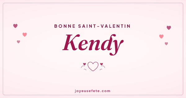 Image « Bonne Saint-Valentin Kendy » au format large