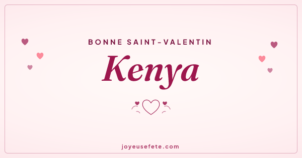 Image « Bonne Saint-Valentin Kenya » au format large