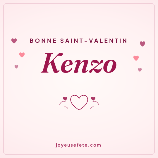 Image carrée « Bonne Saint-Valentin Kenzo » pour WhatsApp