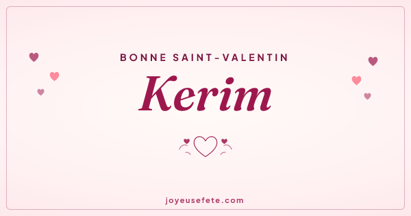 Image « Bonne Saint-Valentin Kerim » au format large