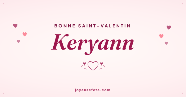 Image « Bonne Saint-Valentin Keryann » au format large