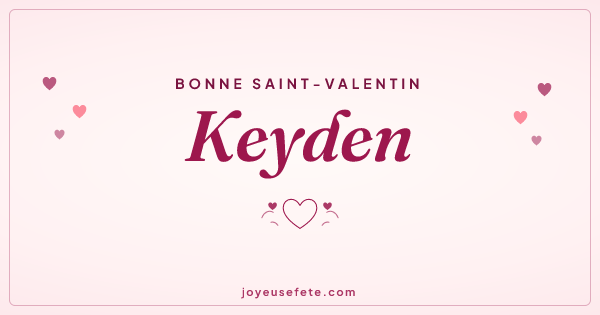 Image « Bonne Saint-Valentin Keyden » au format large