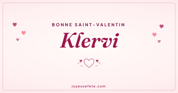 Image « Bonne Saint-Valentin Klervi » au format large