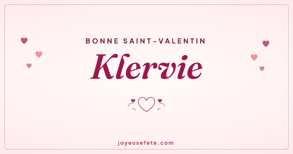 Image « Bonne Saint-Valentin Klervie » au format large
