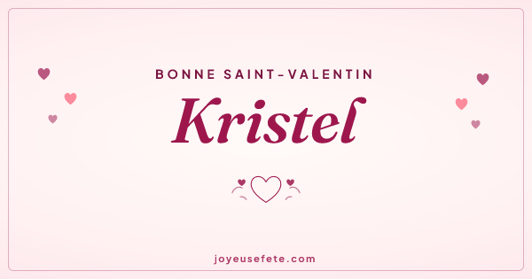Image « Bonne Saint-Valentin Kristel » au format large