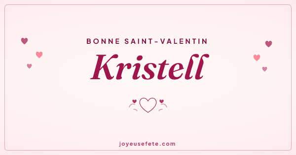 Image « Bonne Saint-Valentin Kristell » au format large