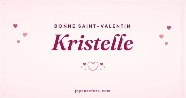 Image « Bonne Saint-Valentin Kristelle » au format large
