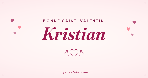 Image « Bonne Saint-Valentin Kristian » au format large