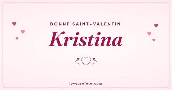 Image « Bonne Saint-Valentin Kristina » au format large