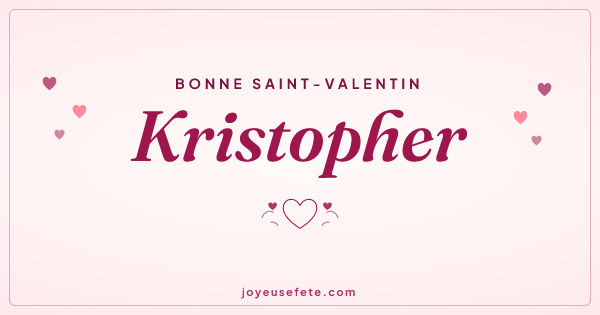 Image « Bonne Saint-Valentin Kristopher » au format large