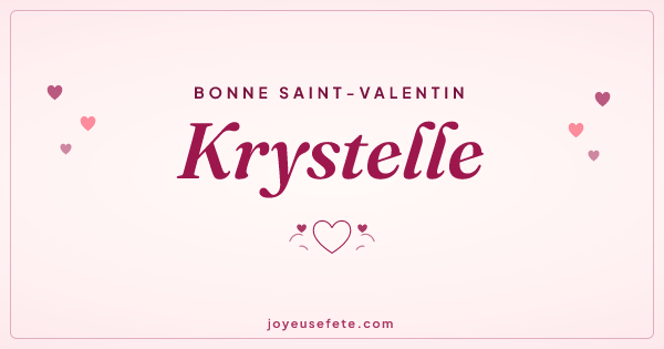 Image « Bonne Saint-Valentin Krystelle » au format large