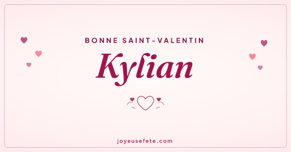 Image « Bonne Saint-Valentin Kylian » au format large