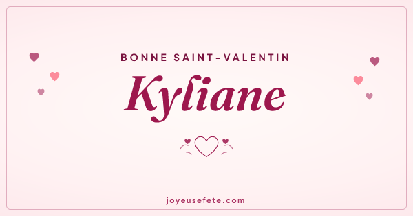 Image « Bonne Saint-Valentin Kyliane » au format large