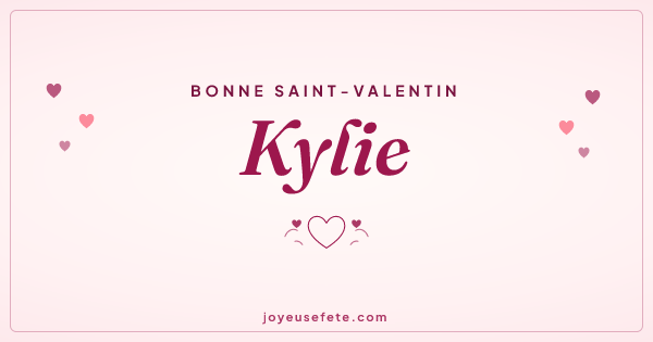 Image « Bonne Saint-Valentin Kylie » au format large