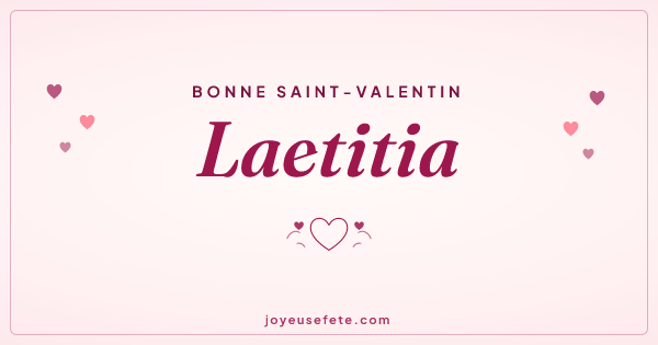 Image « Bonne Saint-Valentin Laetitia » au format large