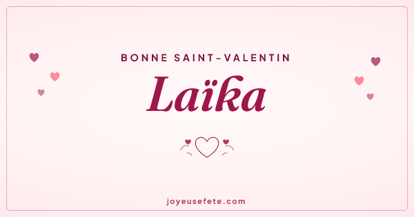 Image « Bonne Saint-Valentin Laïka » au format large
