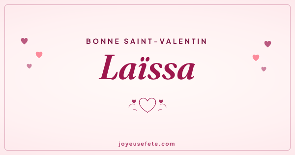 Image « Bonne Saint-Valentin Laïssa » au format large