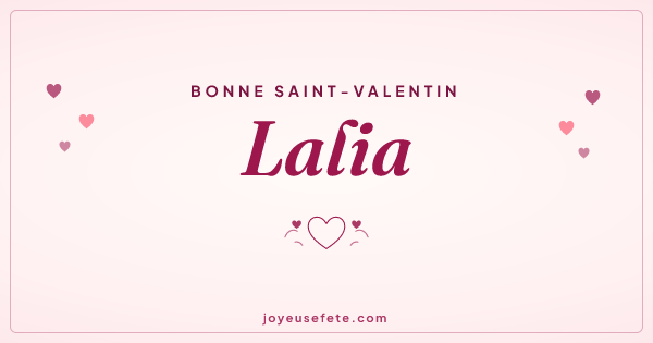 Image « Bonne Saint-Valentin Lalia » au format large