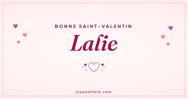 Image « Bonne Saint-Valentin Lalie » au format large
