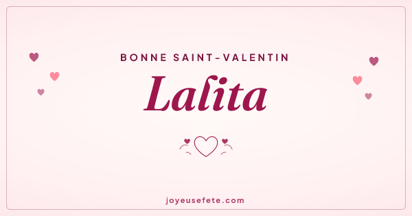 Image « Bonne Saint-Valentin Lalita » au format large