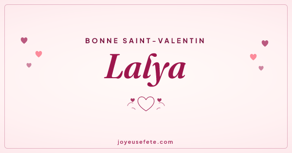 Image « Bonne Saint-Valentin Lalya » au format large