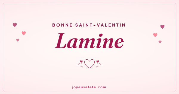 Image « Bonne Saint-Valentin Lamine » au format large