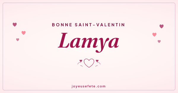 Image « Bonne Saint-Valentin Lamya » au format large
