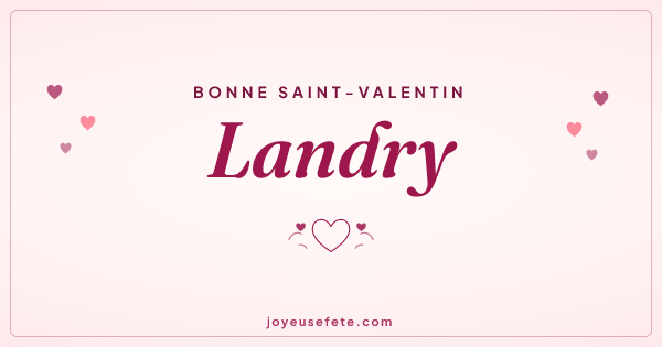 Image « Bonne Saint-Valentin Landry » au format large