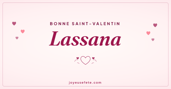 Image « Bonne Saint-Valentin Lassana » au format large