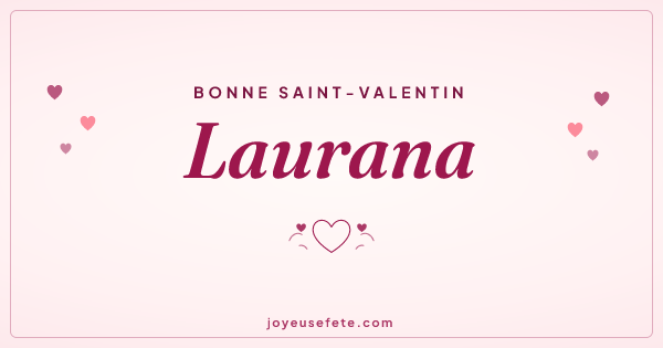 Image « Bonne Saint-Valentin Laurana » au format large