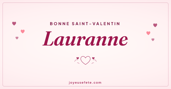 Image « Bonne Saint-Valentin Lauranne » au format large